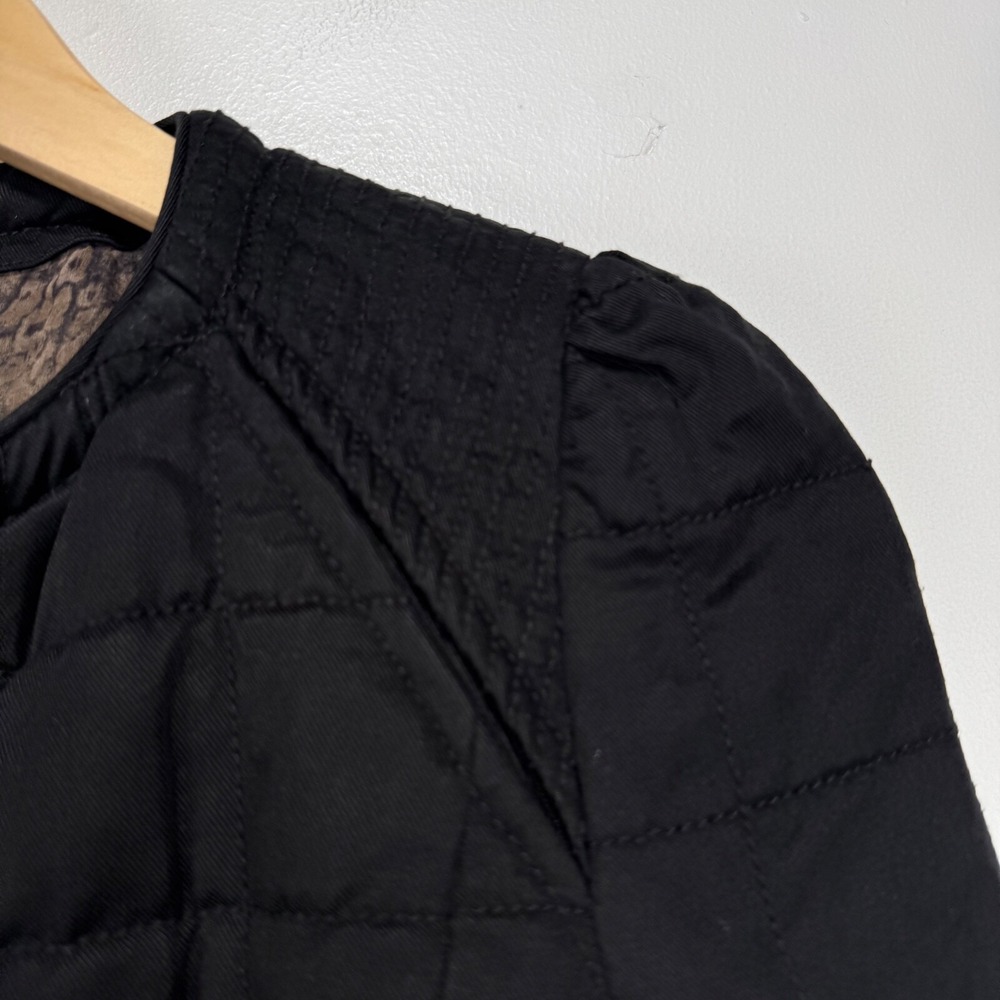 Wilfred Two Dauphine Bomber Jacket Women Size 2 Black Quilted Zip Tencel - Picture 4 of 11